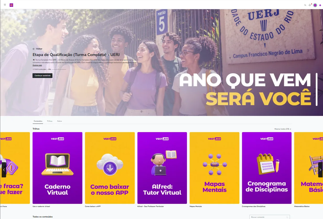 Tela da Plataforma