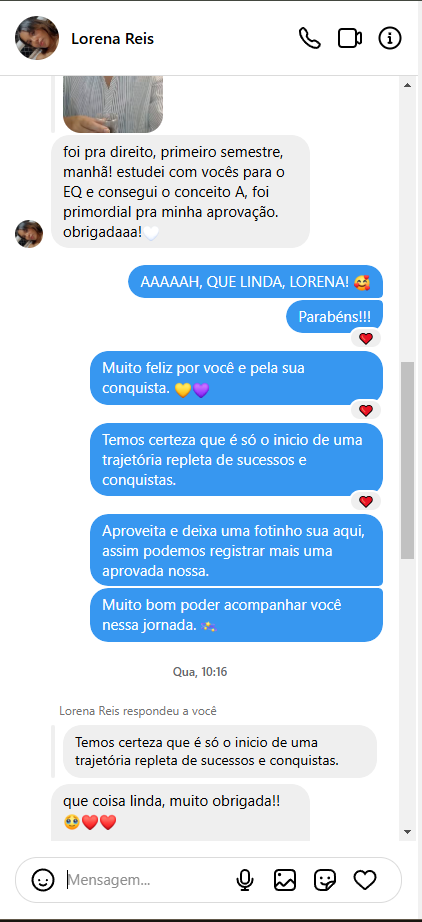 Depoimento de aluno 1