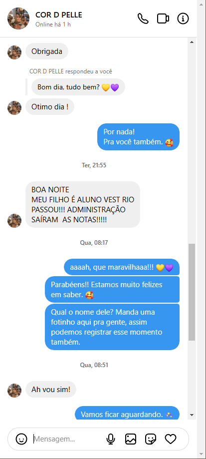 Depoimento de aluno 7